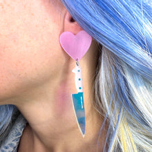 Load image into Gallery viewer, I Heart Knives Earrings in SWEET