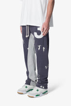 Load image into Gallery viewer, 3 Patch Contrast Sweatpants - Blue