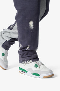 3 Patch Contrast Sweatpants - Blue