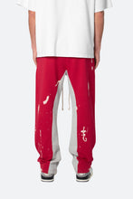 Load image into Gallery viewer, 3 Patch Contrast Sweatpants - Red/Grey