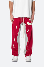 Load image into Gallery viewer, 3 Patch Contrast Sweatpants - Red/Grey