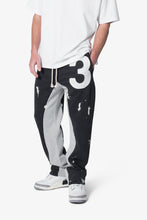 Load image into Gallery viewer, 3 Patch Contrast Sweatpants - Washed Black