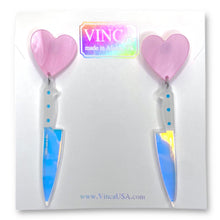 Load image into Gallery viewer, I Heart Knives Earrings in SWEET