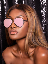 Load image into Gallery viewer, Megan - Rosegold Metal Aviator Sunglasses