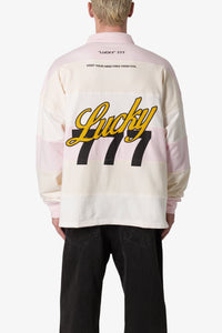 777 Lucky Striped Rugby - Peach