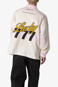 777 Lucky Striped Rugby - Peach