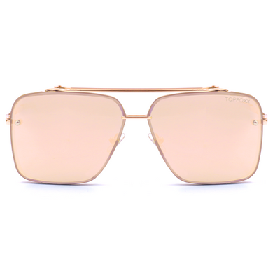 Bella - Rose Gold Oversized Squared Aviators