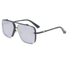 Load image into Gallery viewer, Bella -  Chrome Black Oversized Squared Aviators