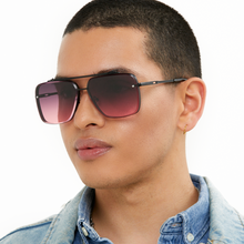 Load image into Gallery viewer, Bella - Ruby Oversized Squared Aviators