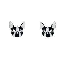 Load image into Gallery viewer, Last Chance! Boston Terrier Earrings in Black/White