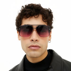 Bella - Ruby Oversized Squared Aviators