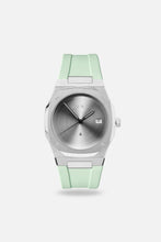 Load image into Gallery viewer, FKM Rubber Strap: Mint/Steel