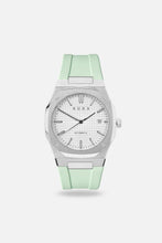 Load image into Gallery viewer, FKM Rubber Strap: Mint/Steel