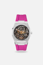 Load image into Gallery viewer, FKM Rubber Strap: Magenta/Steel