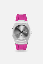 Load image into Gallery viewer, FKM Rubber Strap: Magenta/Steel