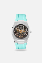 Load image into Gallery viewer, FKM Rubber Strap: Turquoise/Steel