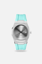 Load image into Gallery viewer, FKM Rubber Strap: Turquoise/Steel