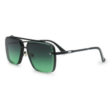 Load image into Gallery viewer, Bella - Dark Green Oversized Squared Aviators