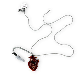 Chopped Heart Necklace