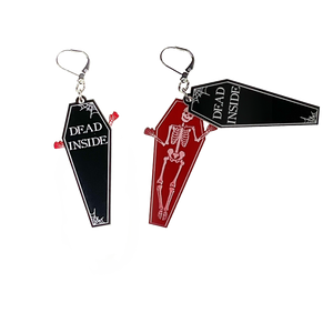 Dead Inside- Open Casket- Dangle Earrings