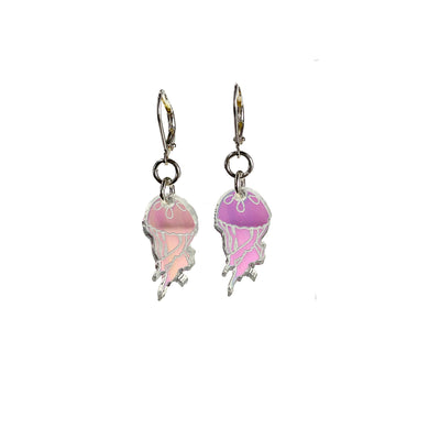 Last Chance! Jellyfish in Iridescent Hologram on hinged hooks