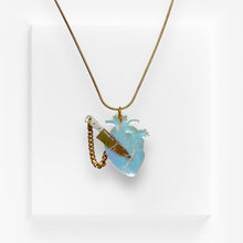 Load image into Gallery viewer, Chopped Heart Necklace - Gold/Iridescent/White