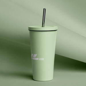 Steel Tumbler w/ Steel Straw