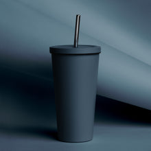 Load image into Gallery viewer, Steel Tumbler w/ Steel Straw