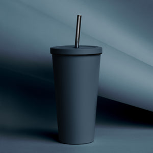 Steel Tumbler w/ Steel Straw