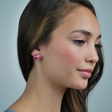 Load image into Gallery viewer, Flying Pig Earrings in Mirror Pink