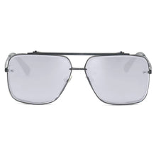 Load image into Gallery viewer, Bella -  Chrome Black Oversized Squared Aviators