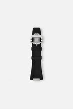 Load image into Gallery viewer, FKM Rubber Strap: Black/Steel